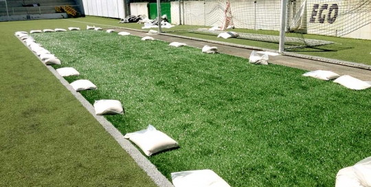 césped artificial Norcesped instalación hierba artificial deportivo reparación campo de fútbol IMD Ermua